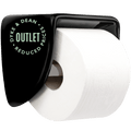 FLAT TOP PORCELAIN TOILET PAPER HOLDER BLACK OUTLET - DYKE & DEAN