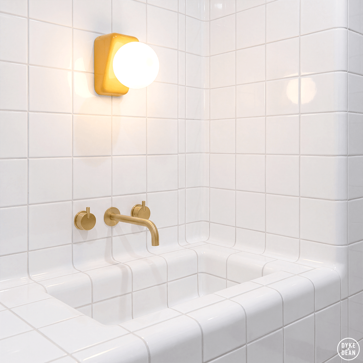FLIP CERAMIC OPAL GLOBE WALL LIGHT - DYKE & DEAN