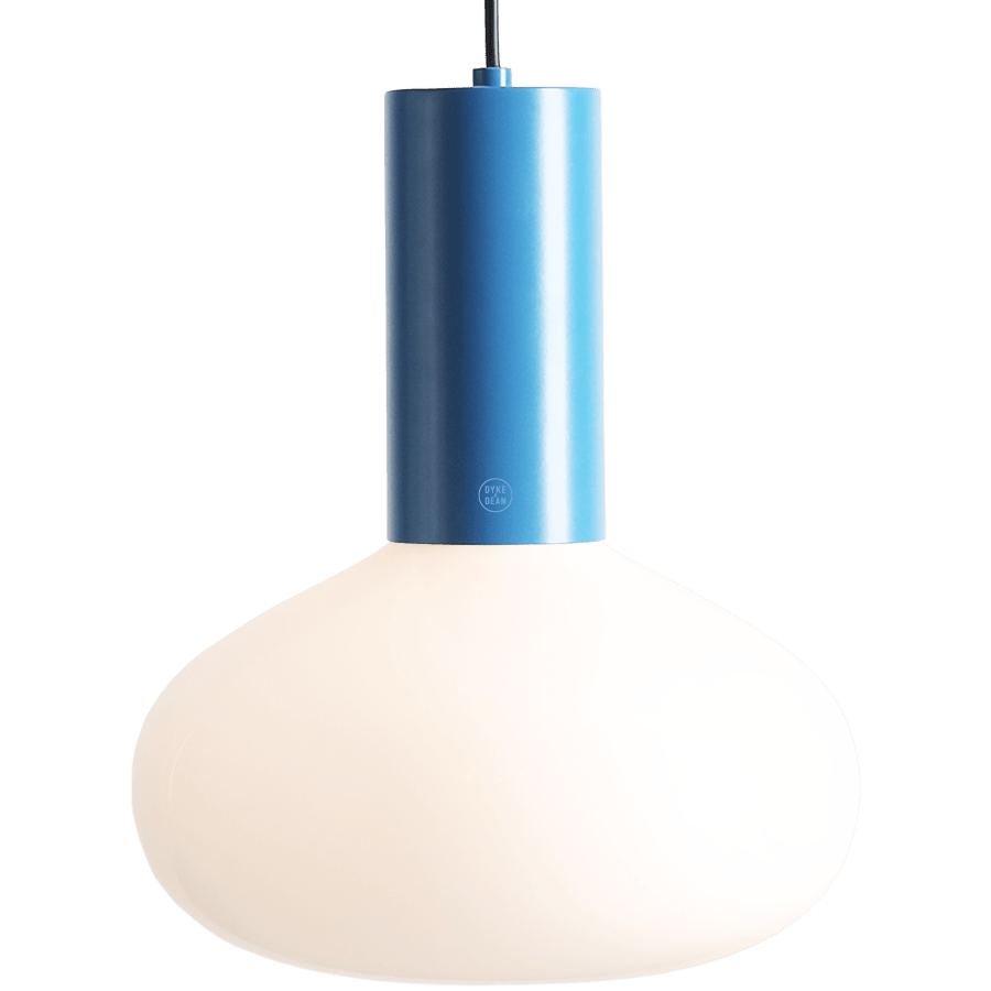 FLO OPAL GLASS ORB LARGE PENDANT LIGHT BLUE - DYKE & DEAN