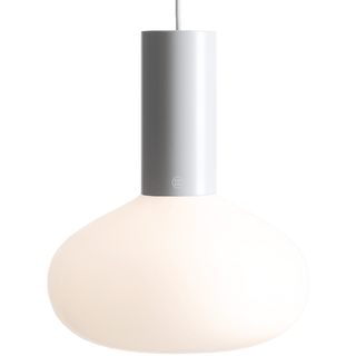 FLO OPAL GLASS ORB LARGE PENDANT LIGHT GREY - DYKE & DEAN