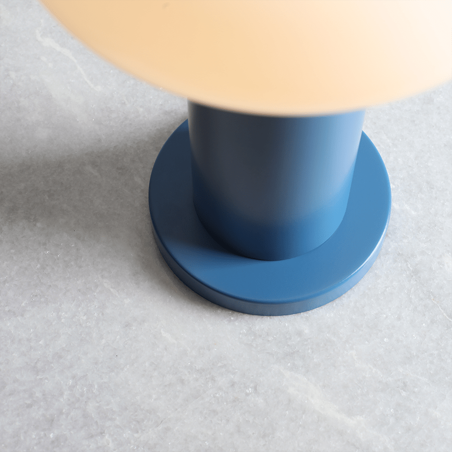 FLO OPAL GLASS ORB LARGE TABLE LIGHT BLUE - DYKE & DEAN