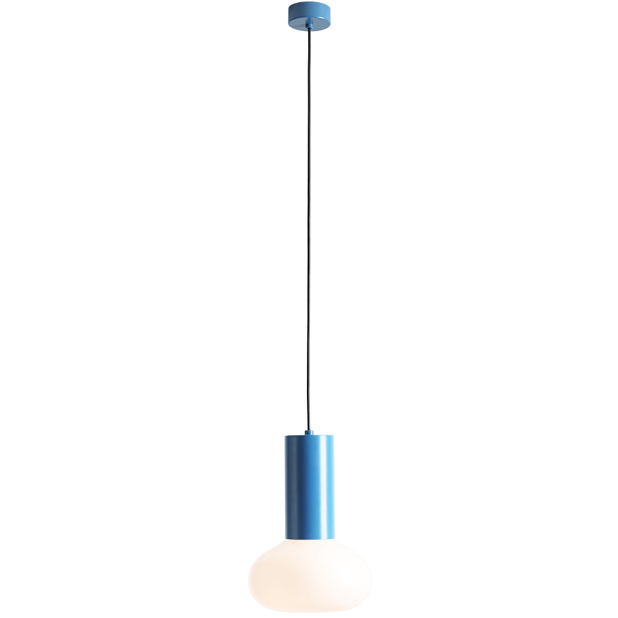 FLO OPAL GLASS ORB SMALL PENDANT LIGHT BLUE - DYKE & DEAN