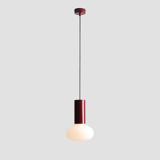 FLO OPAL GLASS ORB SMALL PENDANT LIGHT RUBY RED - DYKE & DEAN