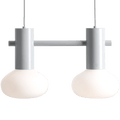 FLO SUSPENSION PENDANT 2 OPAL GLASS LIGHT GREY - DYKE & DEAN