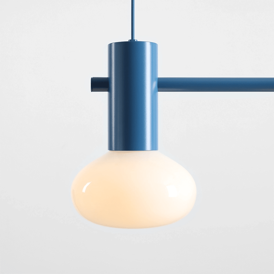 FLO SUSPENSION PENDANT 3 OPAL GLASS LIGHT BLUE - DYKE & DEAN