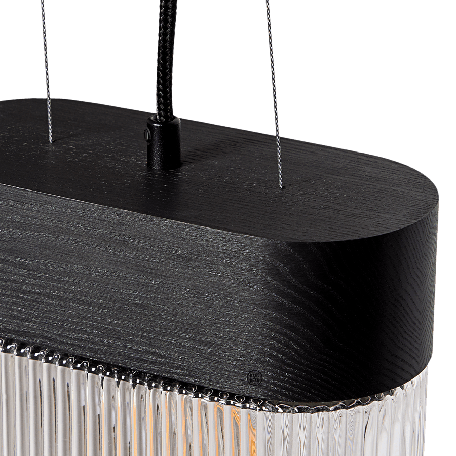 FLUMINA PENDANT LIGHT BLACK WOOD - DYKE & DEAN