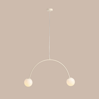 FORM OBJECTS HANGING LIGHT BAR LOOP 2 GLOBE CREAM - DYKE & DEAN