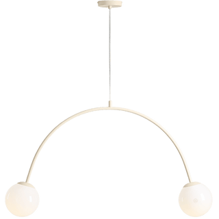 FORM OBJECTS HANGING LIGHT BAR LOOP 2 GLOBE CREAM - DYKE & DEAN