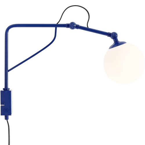 FUNCTIONAL ADJUSTABLE WALL ARM LIGHT COBALT - DYKE & DEAN