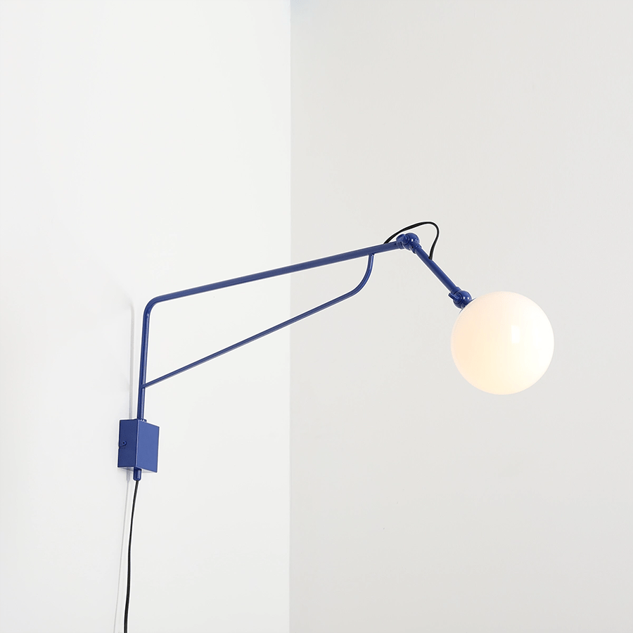 FUNCTIONAL ADJUSTABLE WALL ARM LIGHT COBALT - DYKE & DEAN