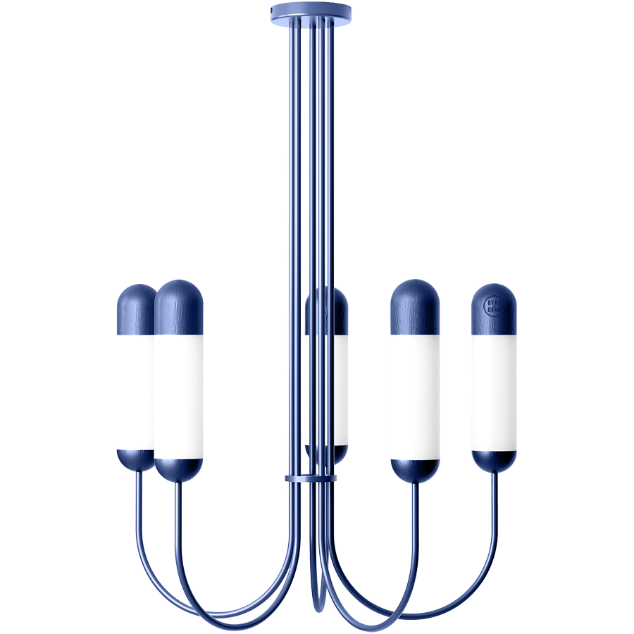 FUNSUI CHANDELIER FIXED CEILING LIGHT NAVY BLUE - DYKE & DEAN