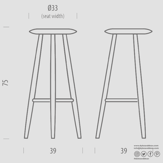 GAZZDA BLANC BAR STOOL TALL - DYKE & DEAN