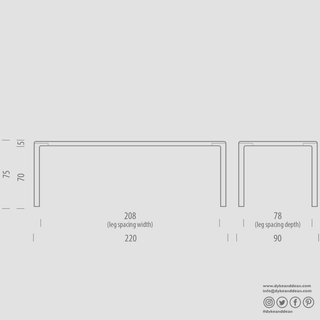 GAZZDA DERVEN TABLE OAK 220X90 - DYKE & DEAN