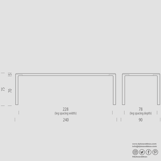 GAZZDA DERVEN TABLE OAK 240X90 - DYKE & DEAN