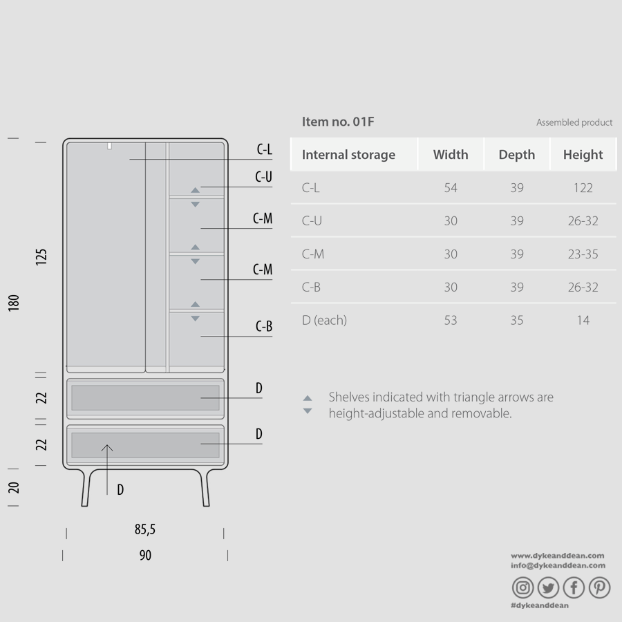GAZZDA FAWN WARDROBE OAK - DYKE & DEAN