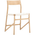 GAZZDA FAWN WHITE FABRIC CHAIR OAK - DYKE & DEAN
