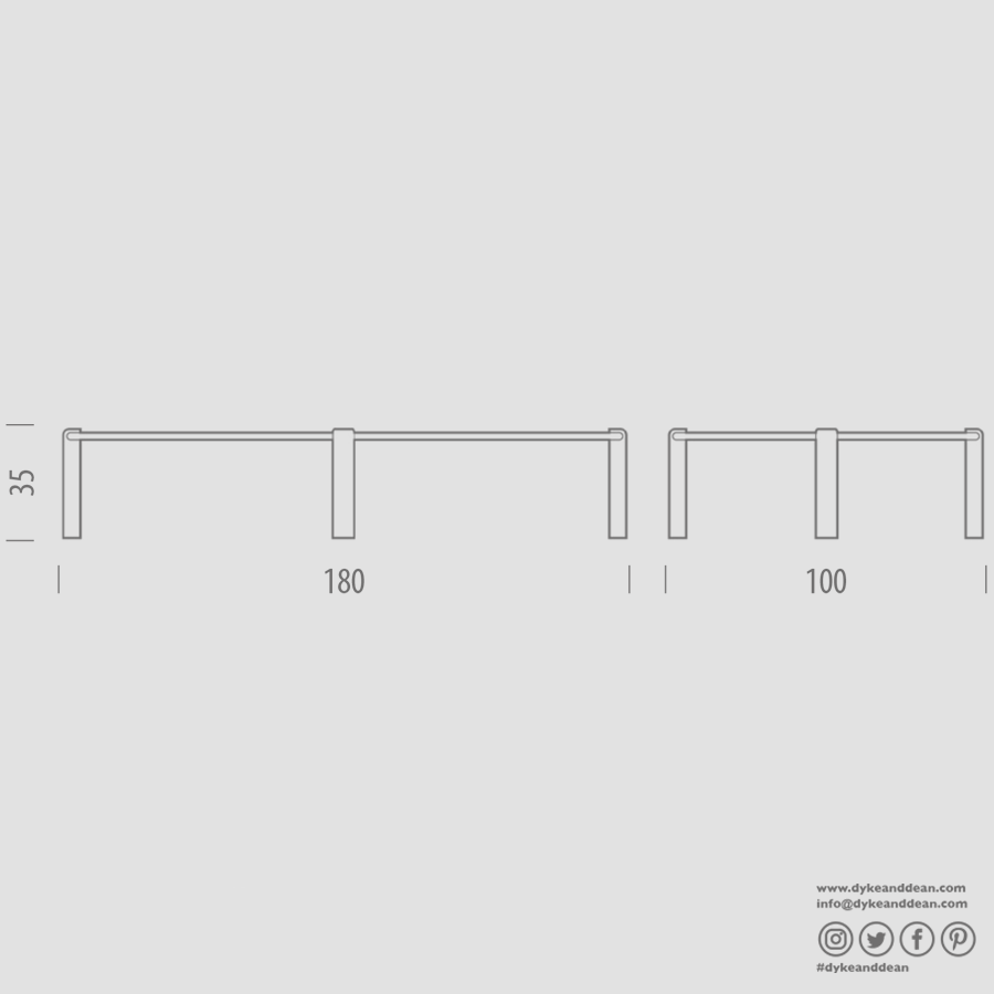 GAZZDA KULIN LONG COFFEE TABLE WALNUT 180 - DYKE & DEAN