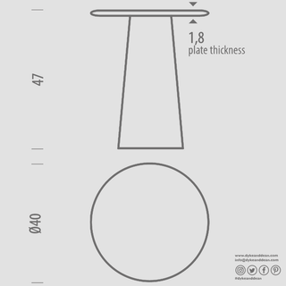 GAZZDA MUSHROOM SIDE TABLE 40 - DYKE & DEAN