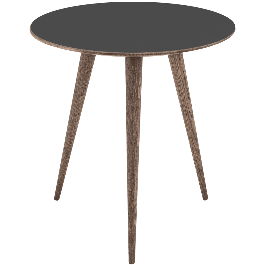 GAZZDA ROUND ARP TABLE SMOKED OAK 45CM - DYKE & DEAN