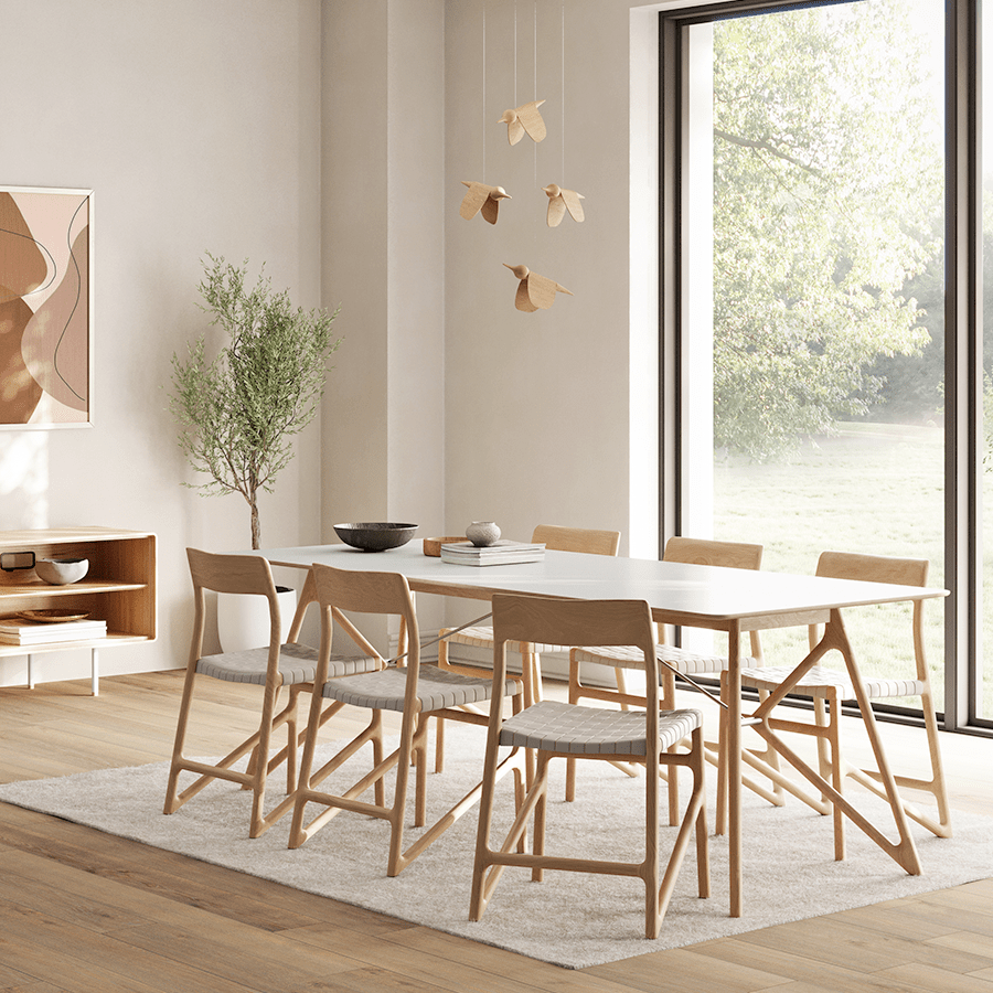 GAZZDA TINK DINING TABLE NATURAL OAK 200 x 90 - DYKE & DEAN