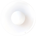 GLASS DISC WALL LIGHT OPAL 350mm - DYKE & DEAN