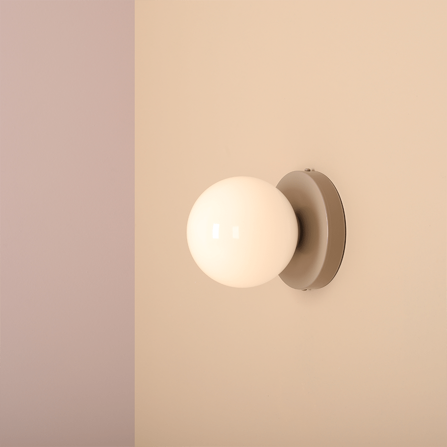 GLOBE OPAL WALL CEILING LIGHT BEIGE - DYKE & DEAN