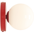 GLOBE OPAL WALL CEILING LIGHT RED WINE - DYKE & DEAN