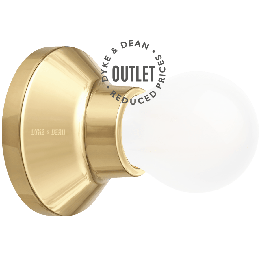 GOLD CERAMIC WALL & CEILING LIGHT OUTLET - DYKE & DEAN