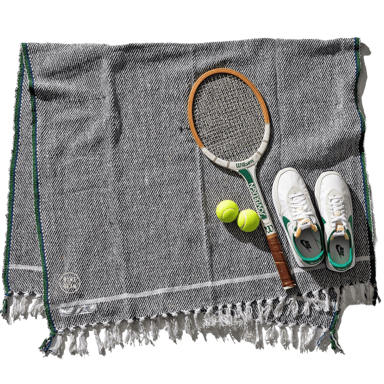 GREY COTTON CLUBHOUSE BLANKET - DYKE & DEAN