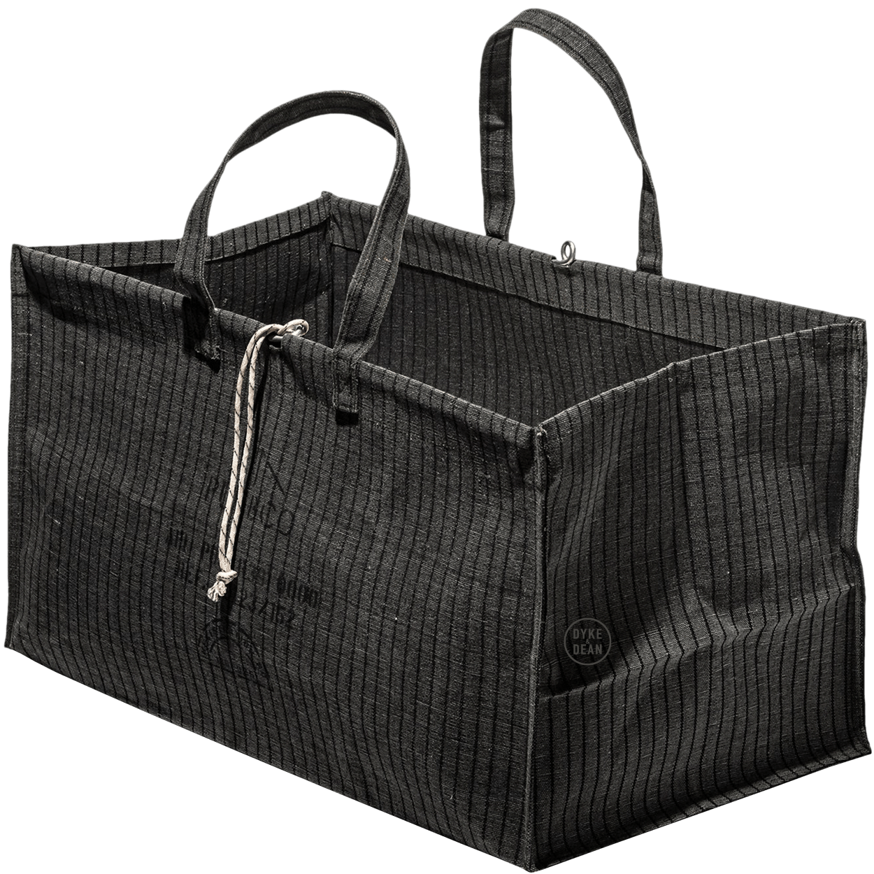 GREY WIDE WAXED COTTON BAG - DYKE & DEAN
