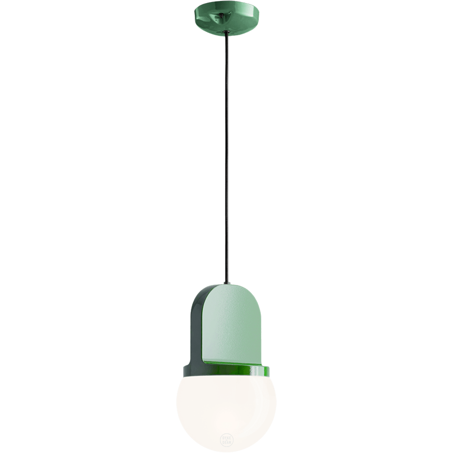 HABEA CERAMIC PENDANT LIGHT OPAL GLASS - DYKE & DEAN