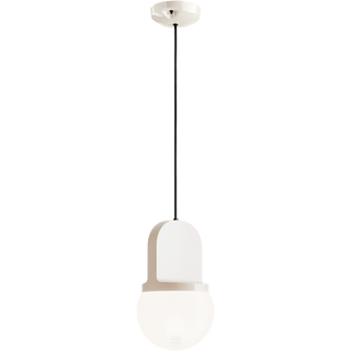 HABEA CERAMIC PENDANT LIGHT OPAL GLASS - DYKE & DEAN