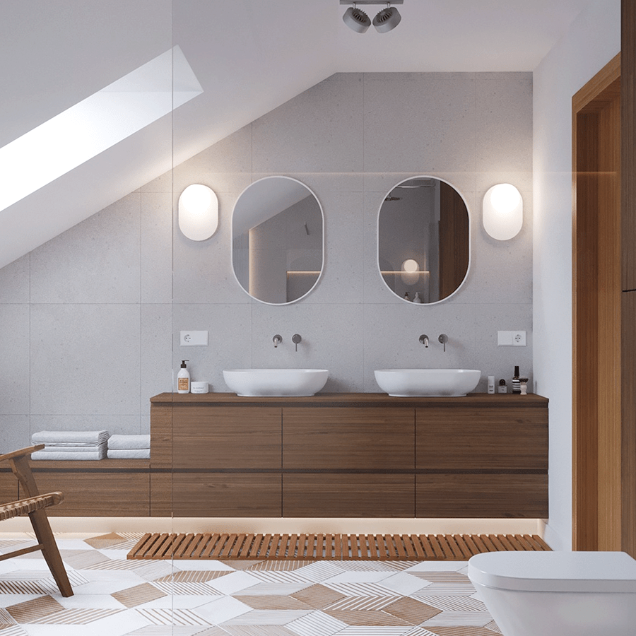 HANEA WHITE WATERPROOF GLOBE WALL LIGHT - DYKE & DEAN