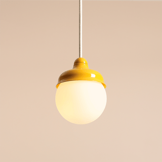 HANGING PENDANT GLOBE LIGHT YELLOW - DYKE & DEAN
