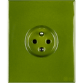 KATY PATY PORCELAIN PLATE EURO WALL SOCKET GREEN - DYKE & DEAN