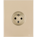 KATY PATY PORCELAIN PLATE EURO WALL SOCKET SAND - DYKE & DEAN