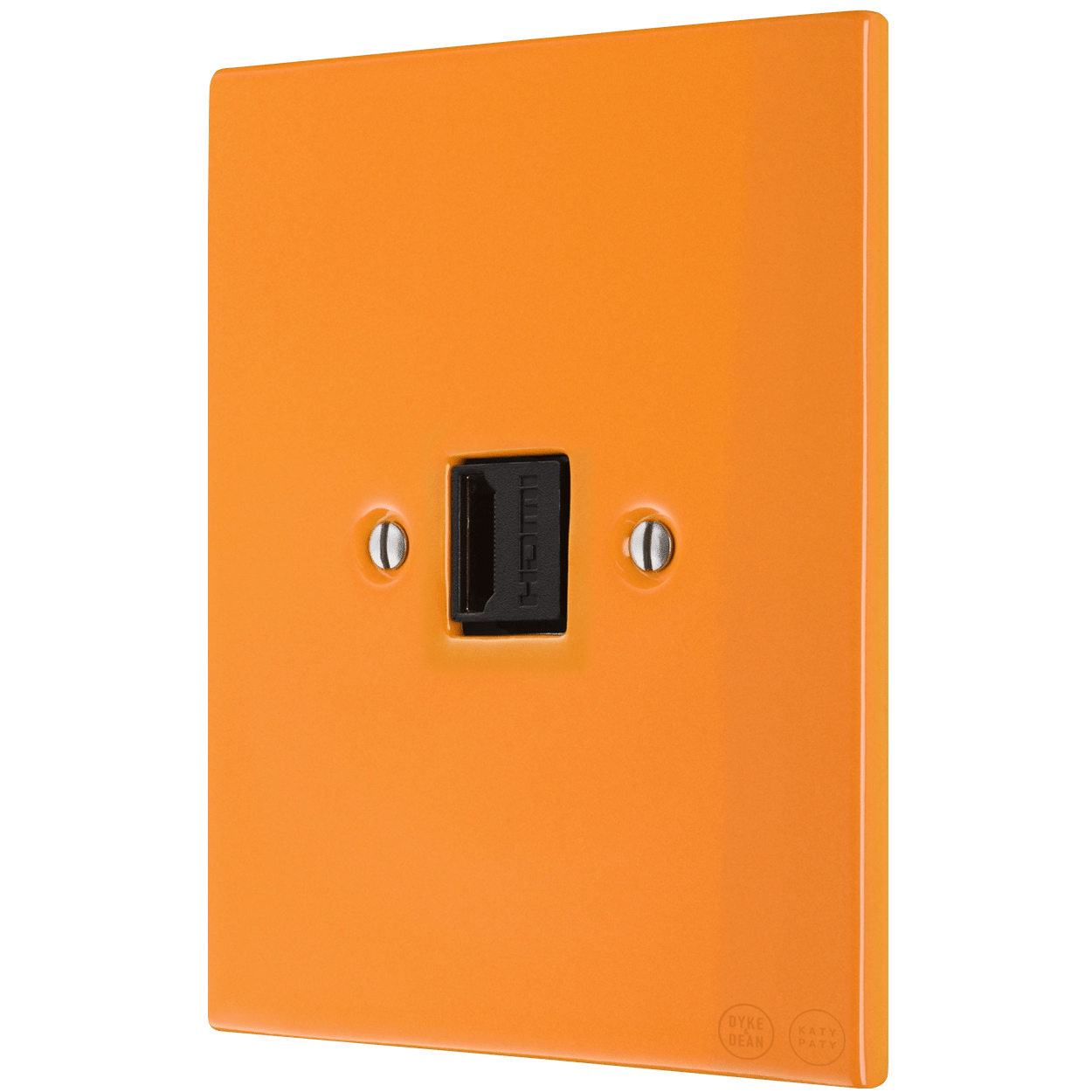 KATY PATY PORCELAIN PLATE HDMI WALL SOCKET CARROT - DYKE & DEAN