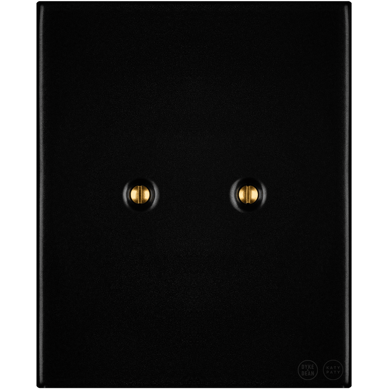 KATY PATY PORCELAIN PLATE WALL END SOCKET MATTE BLACK - DYKE & DEAN