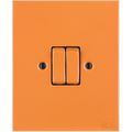 KATY PATY PORCELAIN PLATE WALL LIGHT SWITCH CARROT DOUBLE - DYKE & DEAN