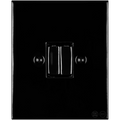KATY PATY PORCELAIN PLATE WALL LIGHT SWITCH DOUBLE BLACK - DYKE & DEAN