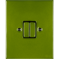 KATY PATY PORCELAIN PLATE WALL LIGHT SWITCH DOUBLE GREEN - DYKE & DEAN