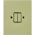 KATY PATY PORCELAIN PLATE WALL LIGHT SWITCH DOUBLE MOSS GREEN - DYKE & DEAN