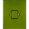 KATY PATY PORCELAIN PLATE WALL LIGHT SWITCH FAT BUTTON GREEN - DYKE & DEAN