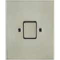 KATY PATY PORCELAIN PLATE WALL LIGHT SWITCH FAT BUTTON GREY GREEN - DYKE & DEAN