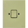 KATY PATY PORCELAIN PLATE WALL LIGHT SWITCH FAT BUTTON MOSS GREEN - DYKE & DEAN