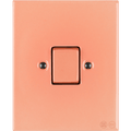 KATY PATY PORCELAIN PLATE WALL LIGHT SWITCH FAT BUTTON SALMON PINK - DYKE & DEAN