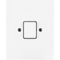 KATY PATY PORCELAIN PLATE WALL LIGHT SWITCH FAT BUTTON WHITE - DYKE & DEAN
