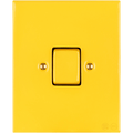 KATY PATY PORCELAIN PLATE WALL LIGHT SWITCH FAT BUTTON YELLOW - DYKE & DEAN