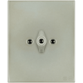 KATY PATY PORCELAIN PLATE WALL LIGHT SWITCH GREY GREEN ROTARY - DYKE & DEAN