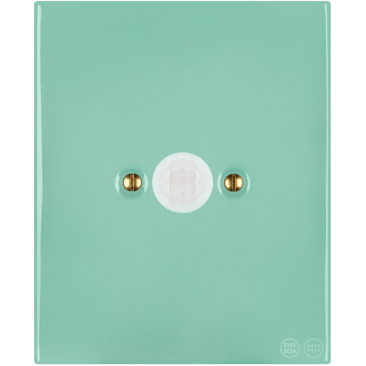 KATY PATY PORCELAIN PLATE WALL MOTION SENSOR MINT GREEN - DYKE & DEAN